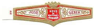 Cuban cigar bands - Hoyo de Monterrey cigar bands for sale